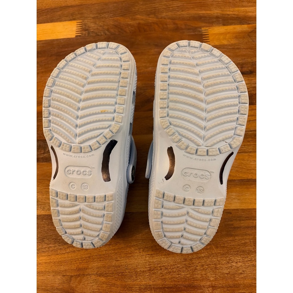 Crocs Kids Classic Clog Light Blue Water Friendly Shoes Size C13 - Picture 6 of 8